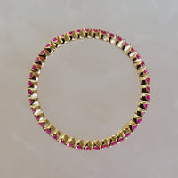 Natural Ruby Eternity Ring, 14K Solid Gold Eternity Band, Ruby Wedding Band, July Birthstone Band, Stackable Ring, Unique Wedding Band Women