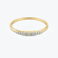 Three diamond engagement ring in 14k yellow  gold(0.19Ct)