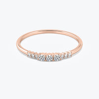 Three diamond engagement ring in 14k yellow  gold(0.19Ct)