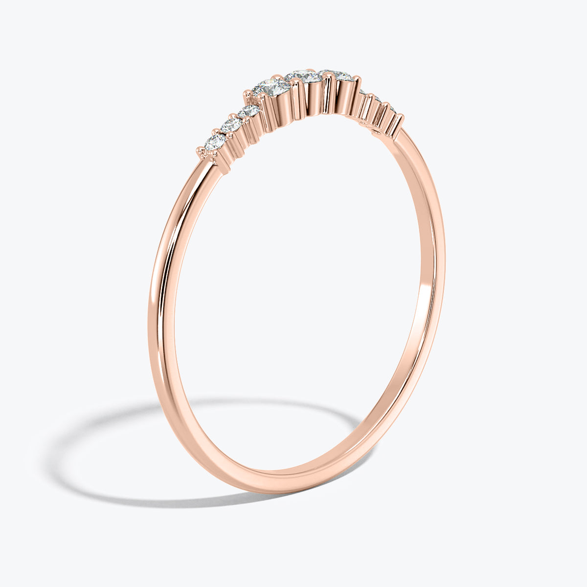 Three diamond engagement ring in 14k yellow  gold(0.19Ct)
