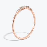 Three diamond engagement ring in 14k yellow  gold(0.19Ct)