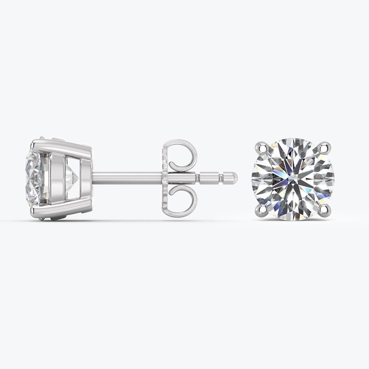 Diamond Stud Earrings, 14k Gold Studs, Real Diamond Studs, Minimalist Earrings, Solitaire Earrings, Dainty Earrings, Natural Diamond