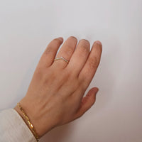 14k Gold Diamond Chevron Ring, Stackable Diamond V Ring, Half Eternity Curved Band Chevron Ring, Diamond Minimalist  Stacking Nesting Band