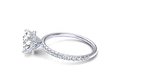 Diamond ring with a white background