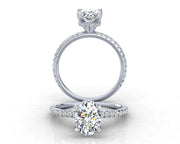 1.5 Carat Oval Lab-Grown Diamond Hidden Halo Ring — view 1