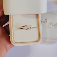 14k Solid Gold Spiral Diamond Ring, Diamond Wrap Ring, Spiral Ring, Dainty Diamond Ring, Minimalist Ring, Handmade Jewelry