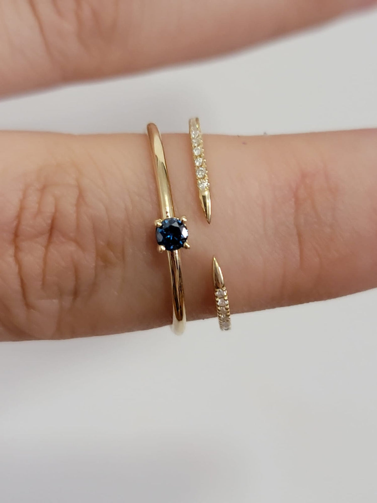 Diamond Solitaire Ring, Minimalist Blue Diamond Wedding Ring, Classic Solitaire Proposal Ring, Natural Blue Diamond Ring In14k Solid Gold,