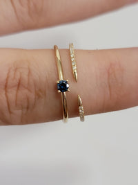 Diamond Solitaire Ring, Minimalist Blue Diamond Wedding Ring, Classic Solitaire Proposal Ring, Natural Blue Diamond Ring In14k Solid Gold,