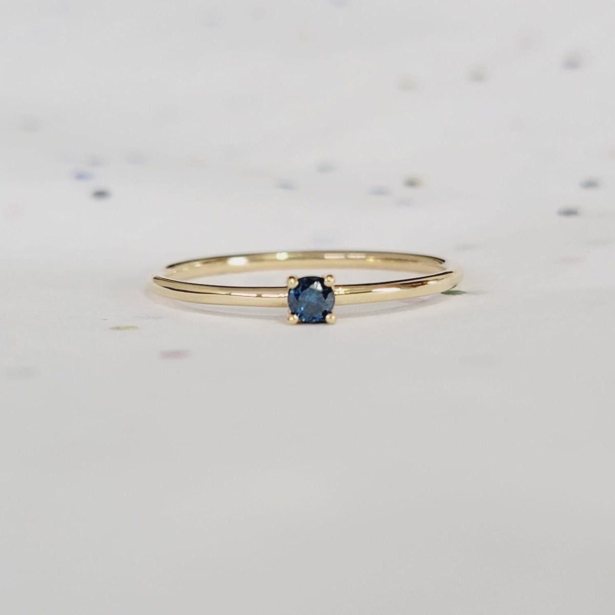 Diamond Solitaire Ring, Minimalist Blue Diamond Wedding Ring, Classic Solitaire Proposal Ring, Natural Blue Diamond Ring In14k Solid Gold,