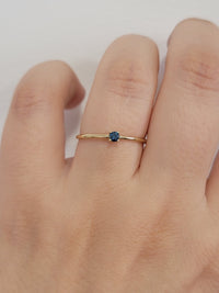Diamond Solitaire Ring, Minimalist Blue Diamond Wedding Ring, Classic Solitaire Proposal Ring, Natural Blue Diamond Ring In14k Solid Gold,