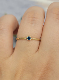 Diamond Solitaire Ring, Minimalist Blue Diamond Wedding Ring, Classic Solitaire Proposal Ring, Natural Blue Diamond Ring In14k Solid Gold,