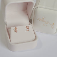 14k Gold Diamond Flower Earrings, Dainty Gold Earrings, Minimalist Earrings, Cute Earrings, Flower Earrings, Girls Earrings