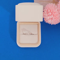 14k Gold Diamond Ring, Dainty Heart Ring, 0.06 Ct Diamond Ring, 1.5mm Gold Ring, Natural Diamonds, Stackable Ring, 14k White, Rose, Yellow