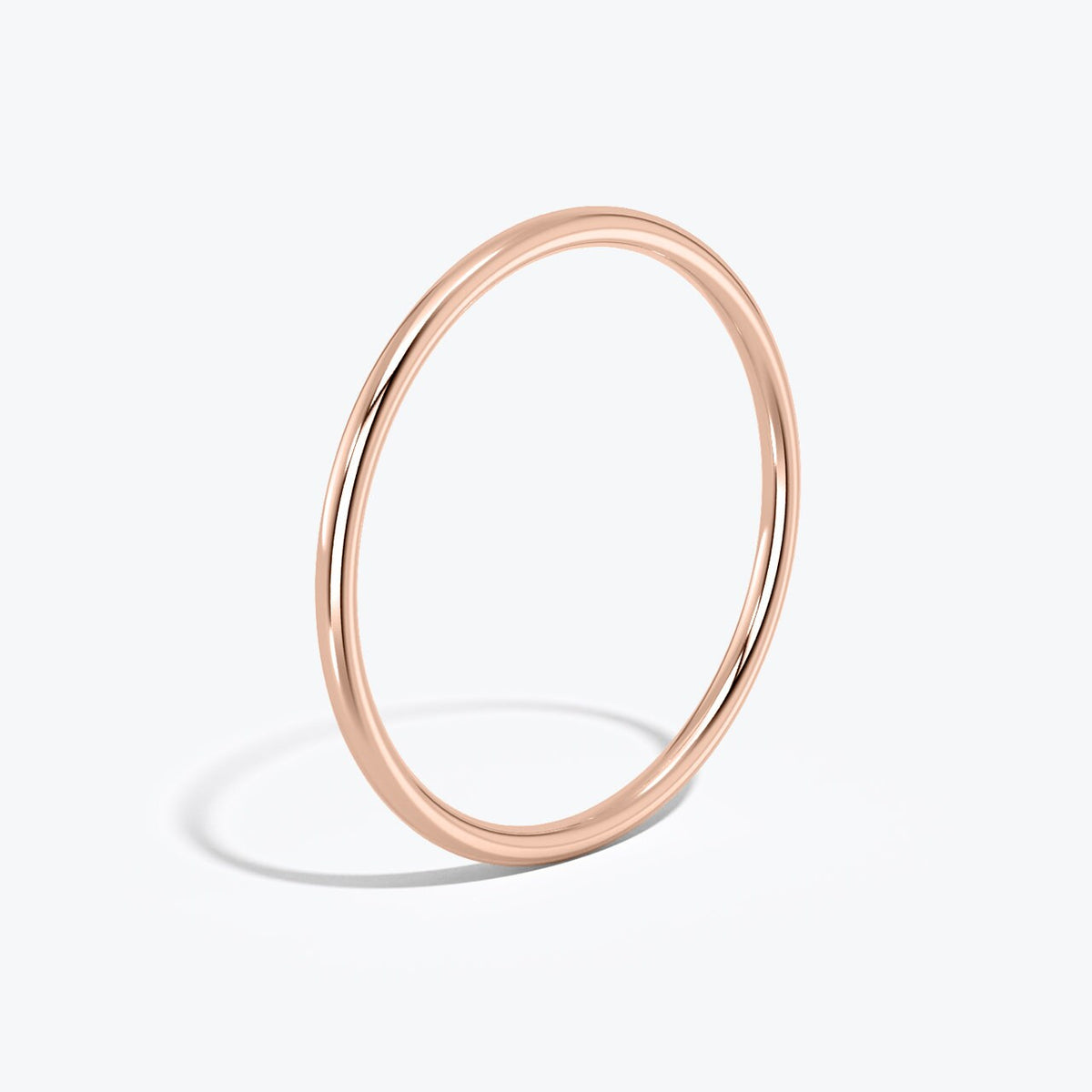14k Solid Gold Thin Wedding Band, 1.1mm Minimalist Wedding Ring for Women, Simple Plain Ring, Dainty Gold Ring, Delicate Everyday Gold Ring