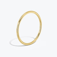 14k Solid Gold Thin Wedding Band, 1.1mm Minimalist Wedding Ring for Women, Simple Plain Ring, Dainty Gold Ring, Delicate Everyday Gold Ring