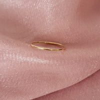 14k Solid Gold Thin Wedding Band, 1.1mm Minimalist Wedding Ring for Women, Simple Plain Ring, Dainty Gold Ring, Delicate Everyday Gold Ring