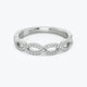 Diamond Wedding Infinity Band Stylish Criss Cross Twist Diamond Ring