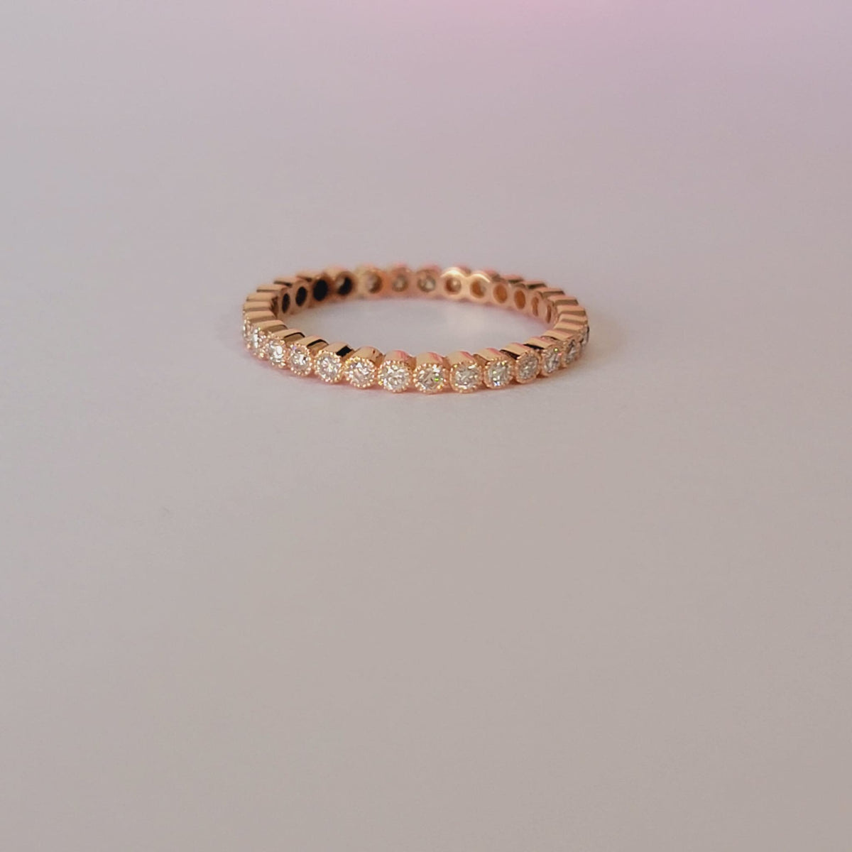 Diamond Bezel Eternity Ring in 14k Gold
