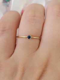 Diamond Solitaire Ring, Minimalist Blue Diamond Wedding Ring, Classic Solitaire Proposal Ring, Natural Blue Diamond Ring In14k Solid Gold,