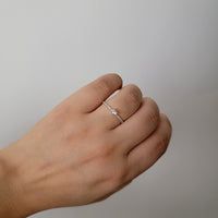 Diamond Ring, Dainty Solitaire Ring, 0.16Ct Diamond Engagement Ring, Promise Ring, Half Eternity Band,14k Gold Bridal Ring, Heart Cut, White