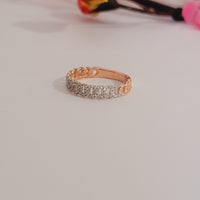 14k Gold Pave Diamond Cuban Chain Ring