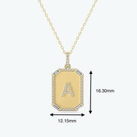 14K Yellow Gold & 0.26TCW Diamond Dog Tag Necklace