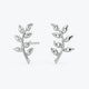 14k Gold Leaf studs, Leaf Branch Earrings, Olive Leaf Women Earrings in 14k Solid Gold