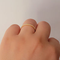14k Gold Diamond Eternity Ring: Stackable Wedding Band, 0.22 Ct