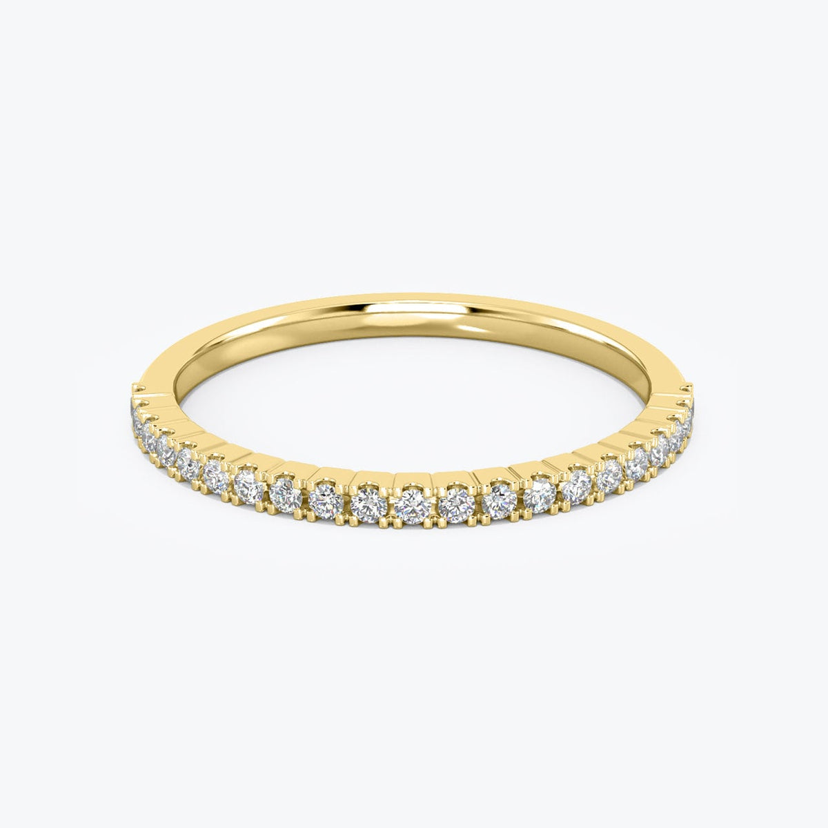 Diamond Eternity Ring, 14k Gold Half Eternity Diamond Wedding Ring, Stackable Diamond Ring, 0.22Ct Natural diamond, White, Rose, Anniversary