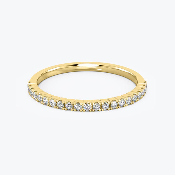 14k Gold Diamond Eternity Ring: Stackable Wedding Band, 0.22 Ct