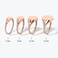 14k Solid Gold Engraved Signet Ring, Gold Pinky Ring, Solid Gold Monogram ring for women Gold Signet Ring, Handmade Signet Ring, White, Rose