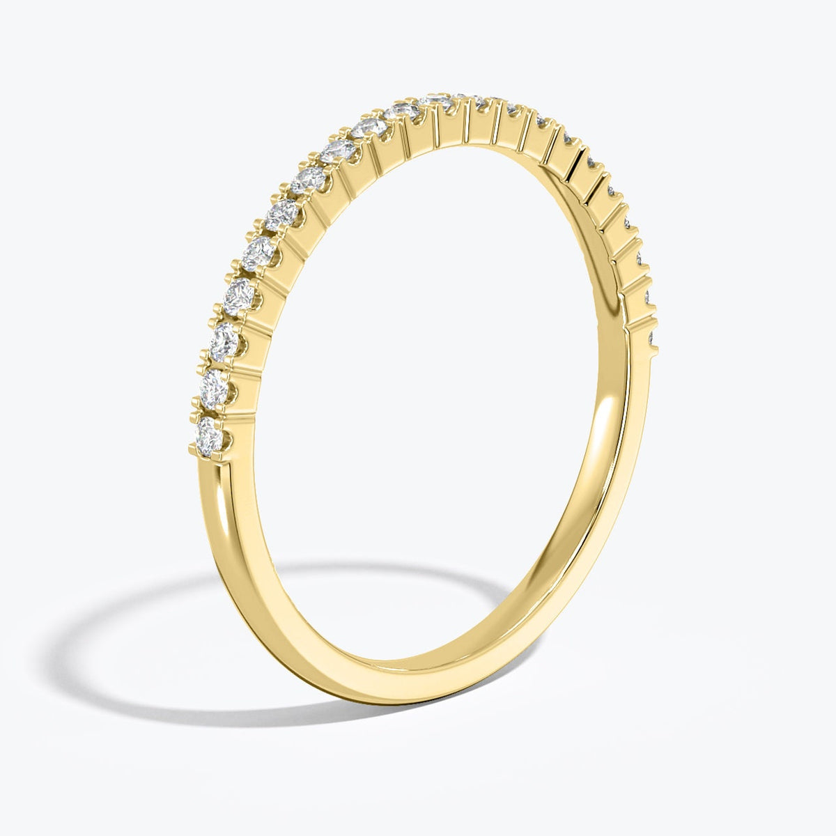 14k Gold Diamond Eternity Ring: Stackable Wedding Band, 0.22 Ct