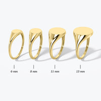 14k Solid Gold Engraved Signet Ring, Gold Pinky Ring, Solid Gold Monogram ring for women Gold Signet Ring, Handmade Signet Ring, White, Rose