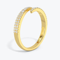 Diamond Ring, 14k Gold Diamond Claw Ring, 14k Gold Pave Diamond Open Cuff Claw Diamond Ring, Stackable Ring, Anniversary Gift Idea, White