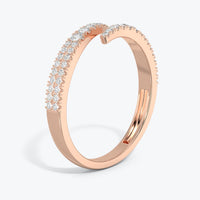 Diamond Ring, 14k Gold Diamond Claw Ring, 14k Gold Pave Diamond Open Cuff Claw Diamond Ring, Stackable Ring, Anniversary Gift Idea, White
