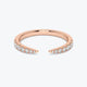 Diamond Ring, 14k Gold Pave Diamond Open Cuff Claw Diamond Ring, Diamond Open Claw Ring,  Stackable Open Claw Micro Pave Diamond Ring, White