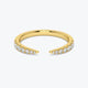 Diamond Ring, 14k Gold Pave Diamond Open Cuff Claw Diamond Ring, Diamond Open Claw Ring,  Stackable Open Claw Micro Pave Diamond Ring, White