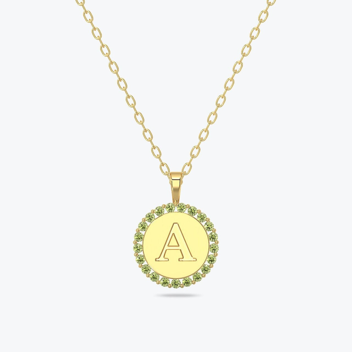 Personalized Necklace in 14k Gold, Birthstone Pendant, Best Necklace for Every day, Engravable Charm, Perfect Personalized Gift