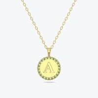 Personalized Necklace in 14k Gold, Birthstone Pendant, Best Necklace for Every day, Engravable Charm, Perfect Personalized Gift