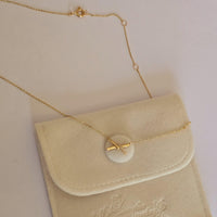 14k Solid Gold Diamond X Necklace, Dainty Pendant