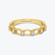 14K Gold Diamond Link Ring – Timeless Elegance

