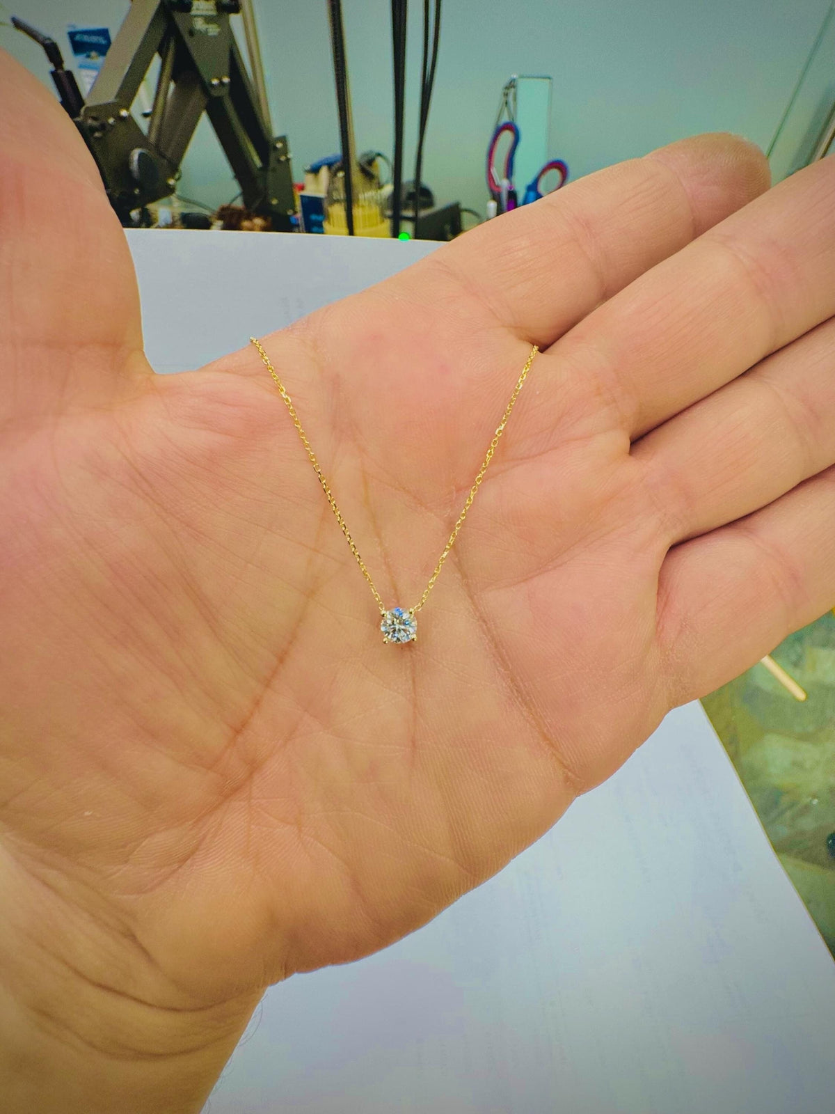0.50 Carat Lab-Grown Diamond Solitaire Necklace — view 1