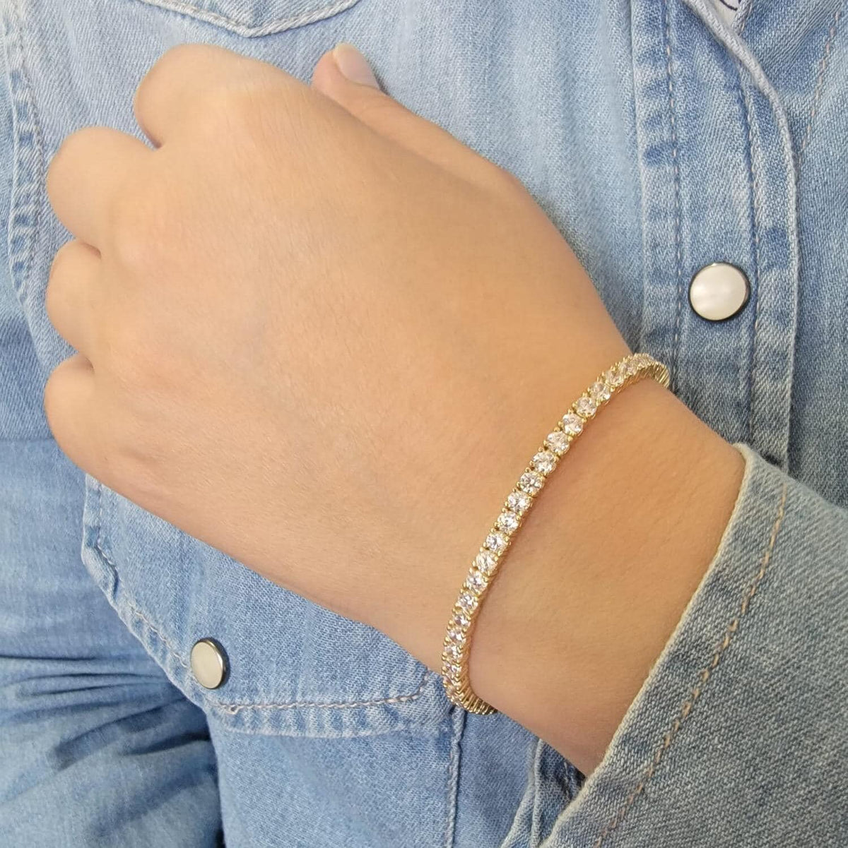 6 Carat Lab-Grown Diamond Tennis Bracelet — view 1