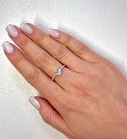 1 Carat Oval Lab-Grown Diamond Engagement Ring — view 1
