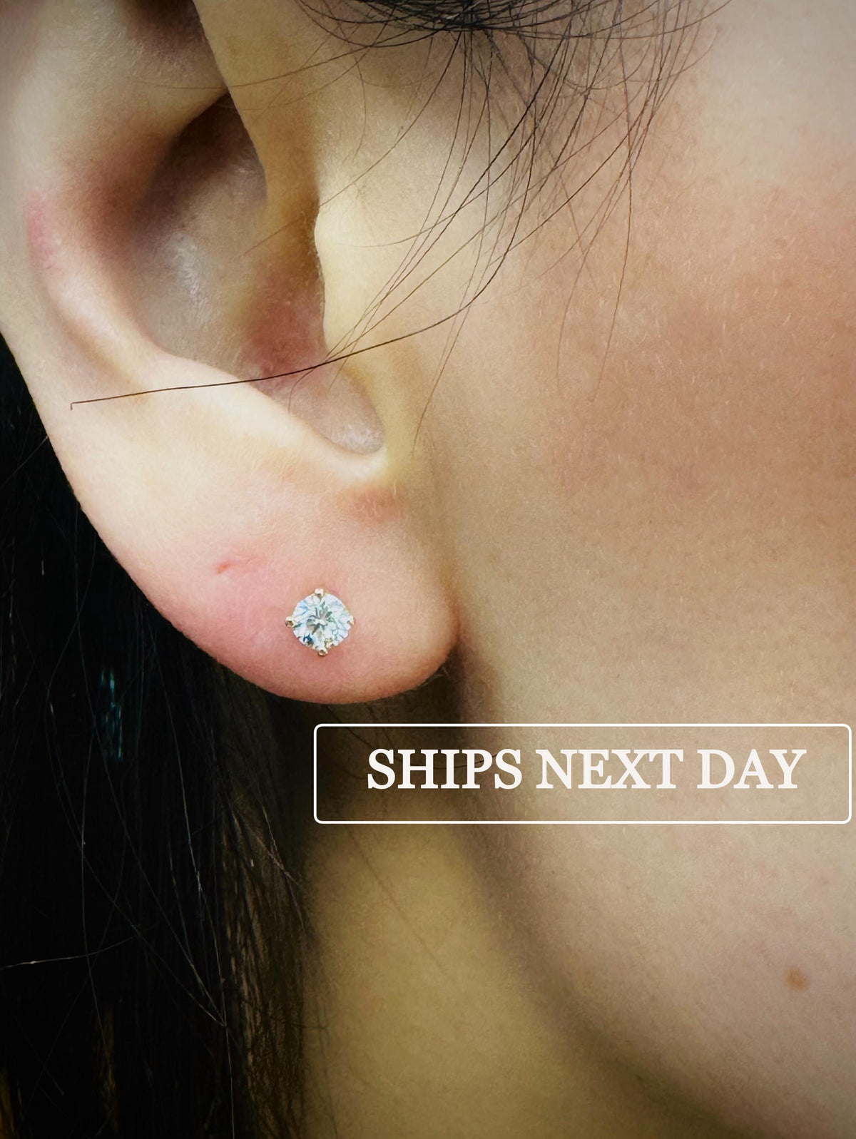 0.50 Carat Lab-Grown Diamond Stud Earrings — view 1