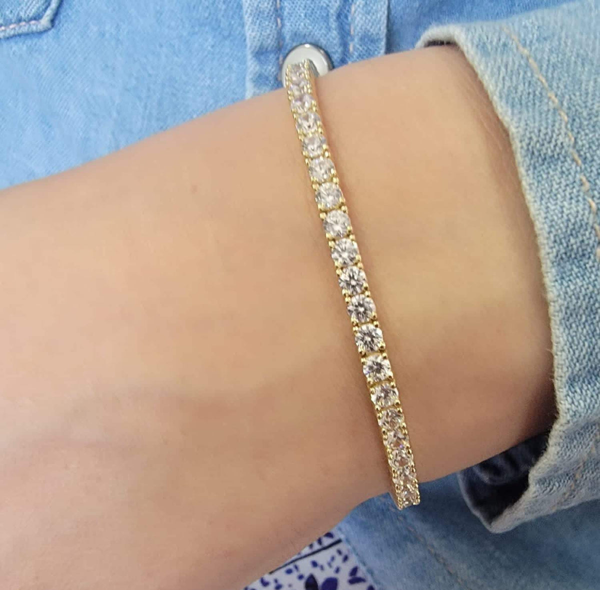 6 Carat Lab-Grown Diamond Tennis Bracelet — view 3