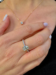 1 Carat Oval Lab-Grown Diamond Engagement Ring — view 4