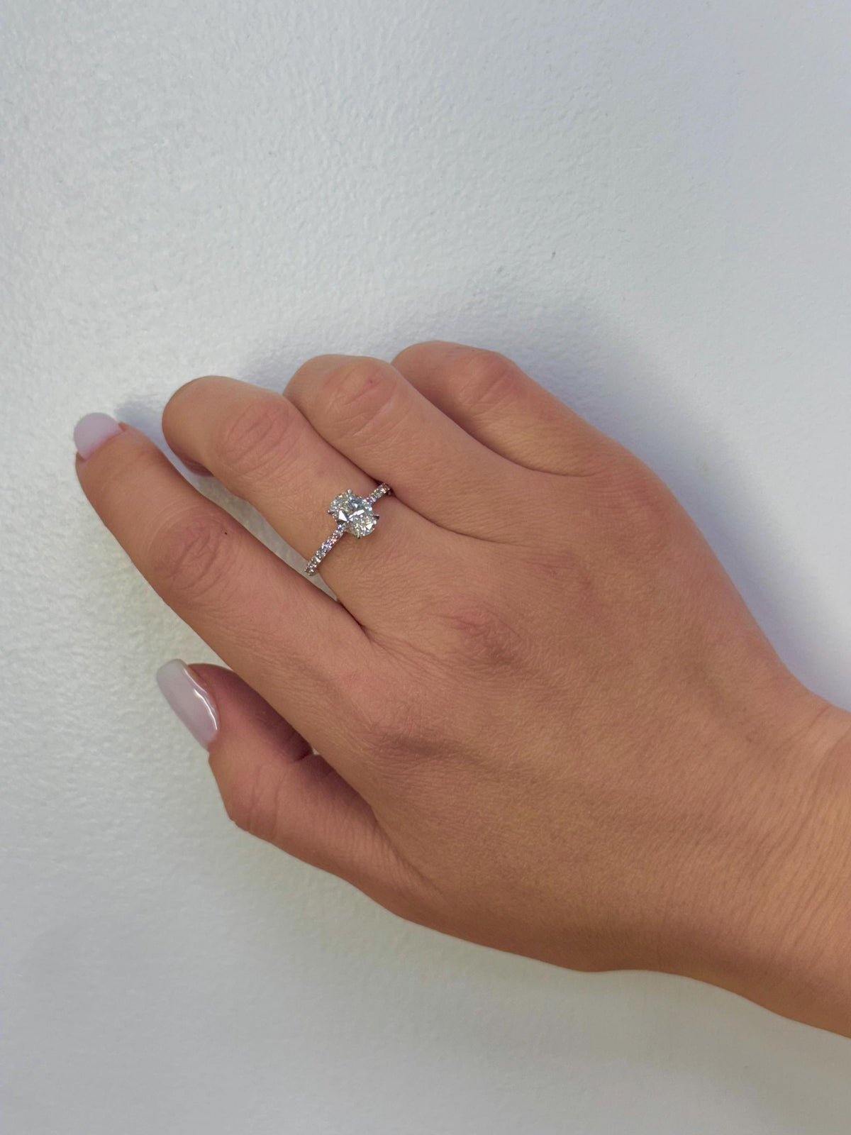 1 Carat Oval Lab-Grown Diamond Engagement Ring — view 7