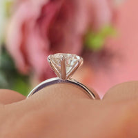 2 Carat F Color VS1 Clarity IGI Certified Round Ideal Cut Lab Grown Diamond Solitaire Engagement Ring