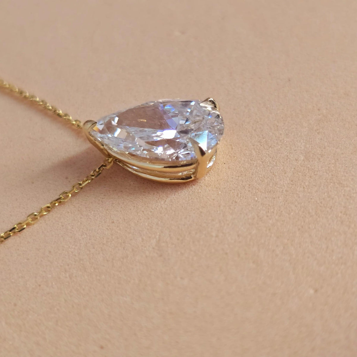 2 Carat Pear Lab-Grown Diamond Solitaire Necklace — view 6
